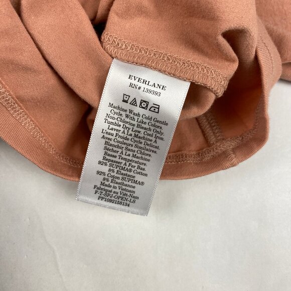 NWT Everlane Supima Scoop Back Long Sleeve Shirt Women's Size XL - Picture 14 of 14